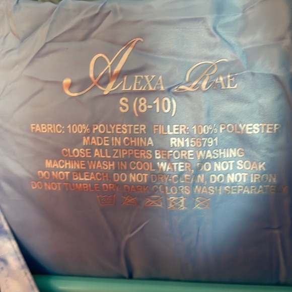 Alexa Rae Girls Blue Tie-Dye Puffer Jacket - Picture 6 of 11